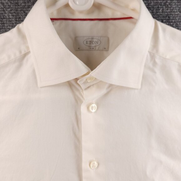 eton Other - Eton Romania Slim 16 Cotton Cutaway Ivory Long Sleeve Button Up French Cuff Men
